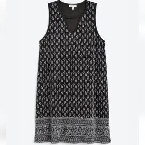 Nine Britton Women's Renata Sleeveless Pleated Dress Black White Size 1X NWT